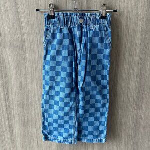 H&M Checkered Denim Pants. Unisex. Size 3T